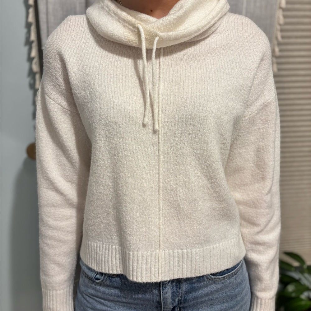 It's Our Time Cream Cowl Neck Sweater
